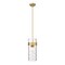 Z-Lite Fontaine 3 Light Pendant, Rubbed Brass & Clear 3035P9-RB - alternate 1